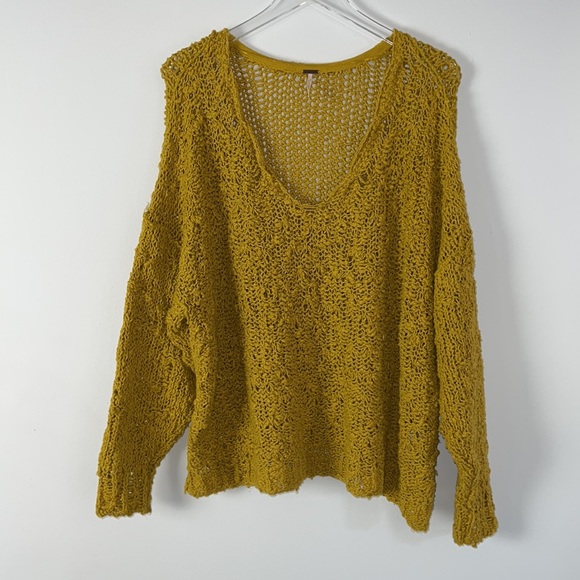 Free People Sunday Shore Pullover Sweater L - Picture 2 of 6
